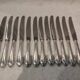 12 silver plated table knives, goldsmith SFAM, art deco style