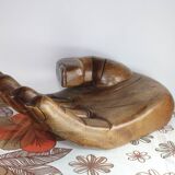XXL wooden hand tray Vintage 1960 Italy
