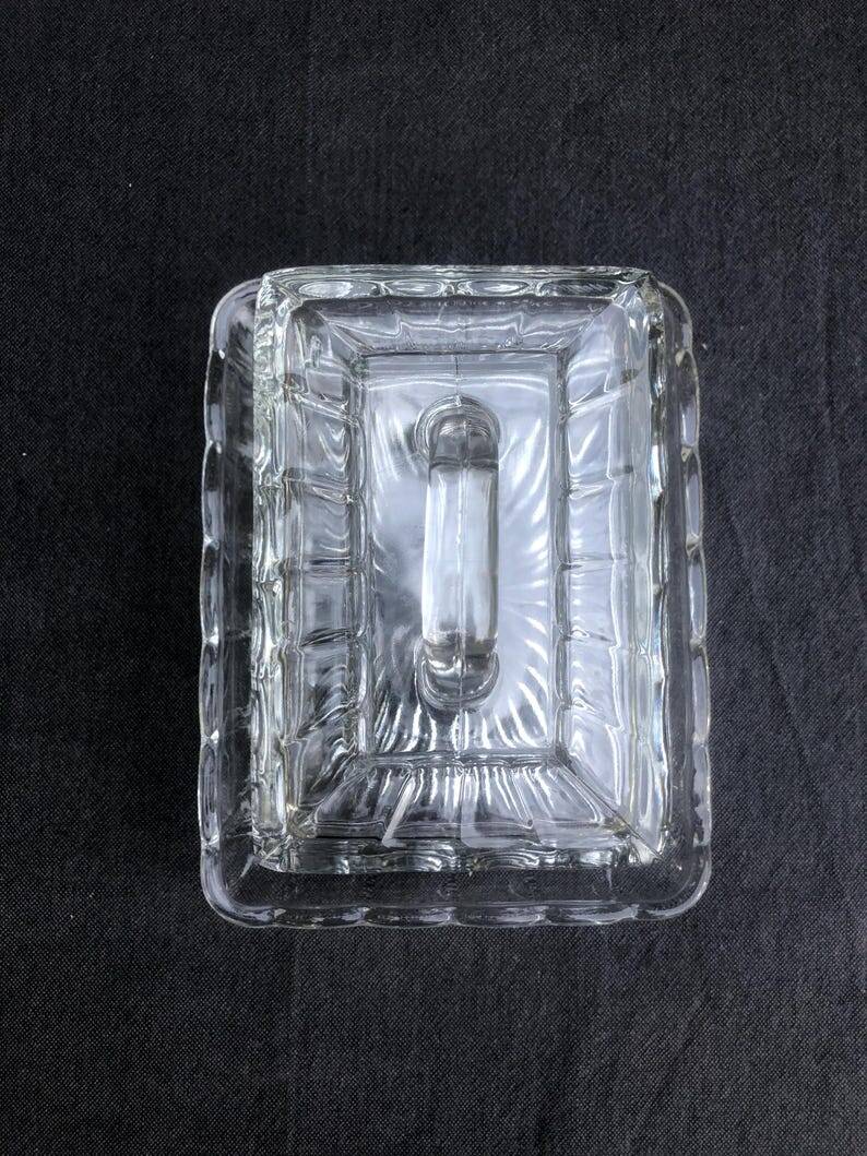 Art Deco Сrystal/Glass Cheese/butter Dome with lid, circa 1930-40, Belgium