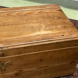 Early 20th century fir box with brass handles