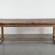 Magnificent and robust antique farmhouse dining table made of pine wood