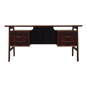 Rosewood desk, Danish design, 1970s, manufacture: Omann Jun