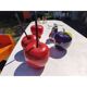 Vintage fruit set in resin and earthenware