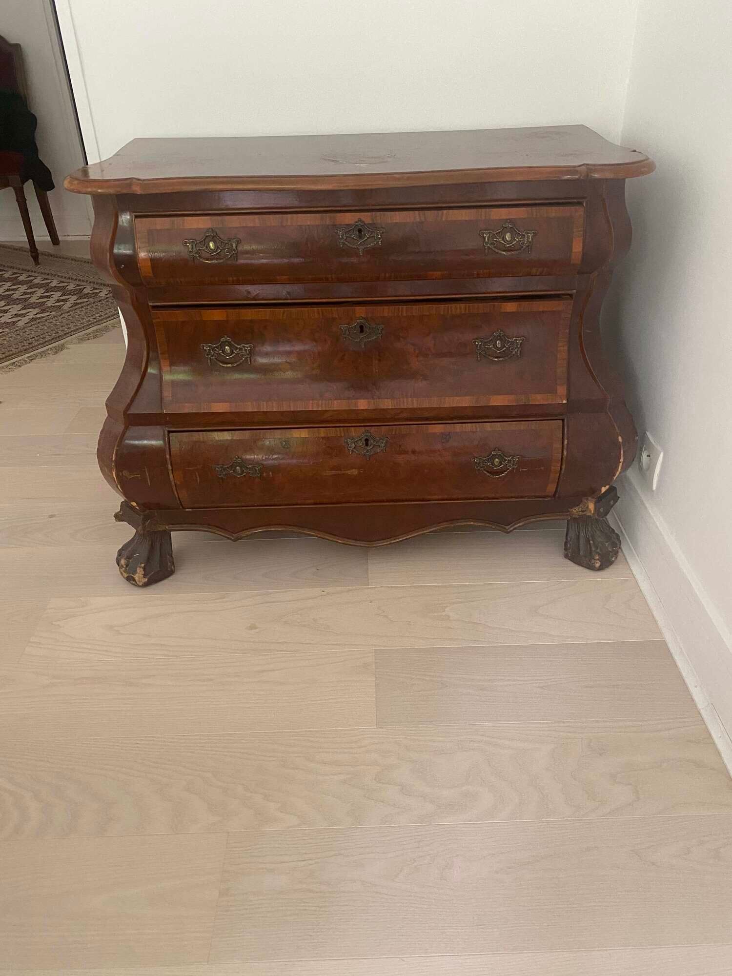 Eighteenth-century Dutch Rococo style tomb chest of drawers