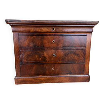 Commode de maitrise en acajou, époque Louis Philippe vers 1830