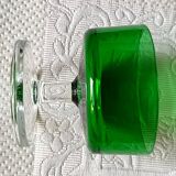 6 stemmed cups in emerald green, Cavalier Luminarc France