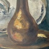 C.1920 french still life of fruit oil painting