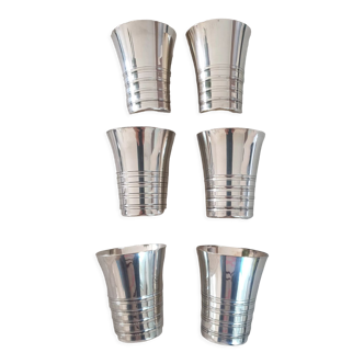 Silver metal cups