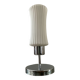 Lampe vintage en opaline et métal chromé 
