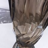Vintage thick glass elipse vase