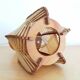 Wood and straw small table lamp 1960