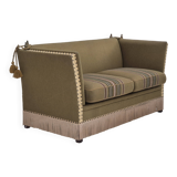 1960s, Danish velour 2 seater drop arm sofa, wool, original condition.