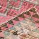 Tapis Couloir Rose à Médaillons, Tapis Turc Vintage, 86x364 Cm