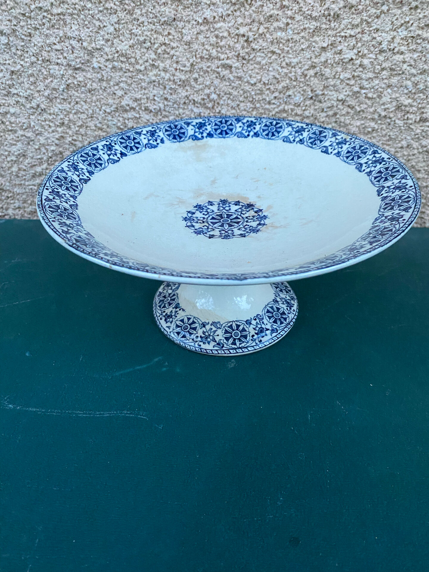 Compotier Ancien en Faïence de Gien – Charme Rétro & Bel Éclat