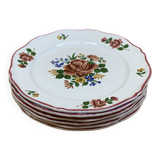 6 vintage Saint Amand dessert plates