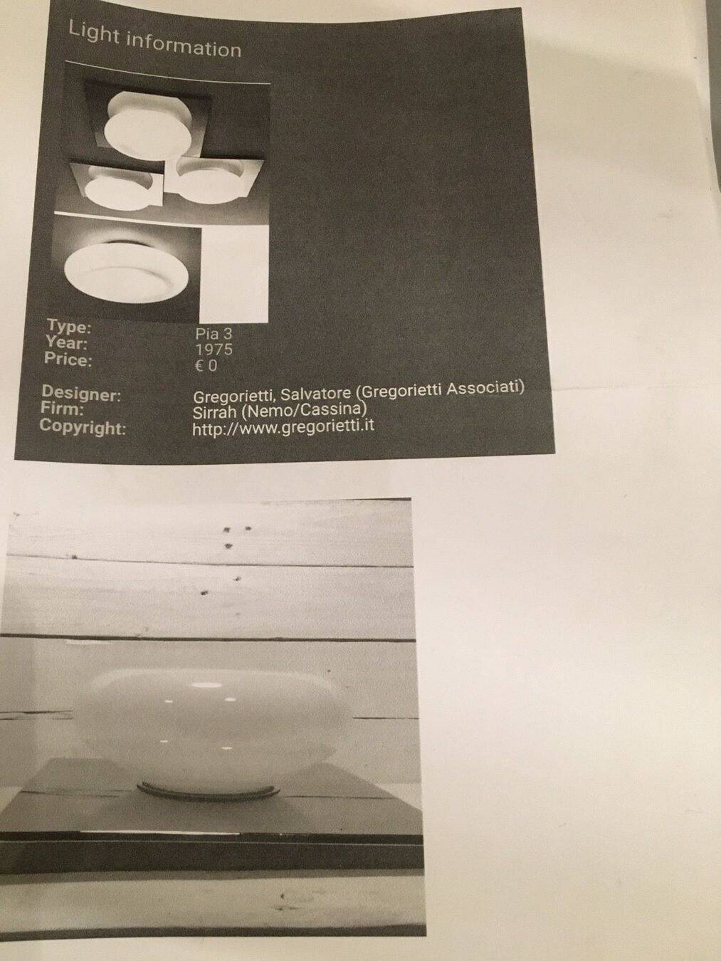 Pia 3 by Salvatore Gregoretti for Sirrah 1974