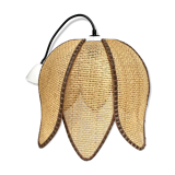 Vintage rattan flower pendant lamp
