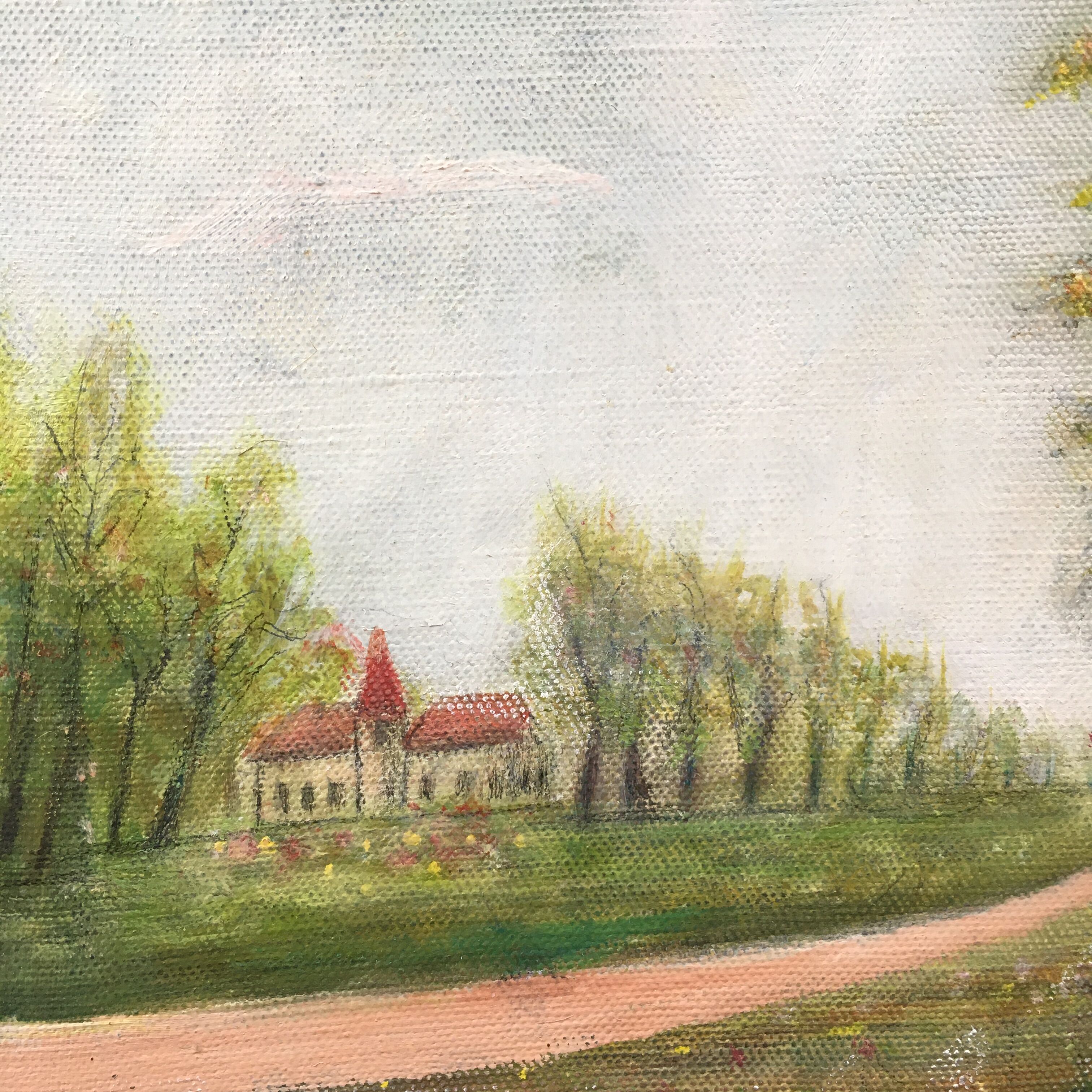 Tableau paysage naïf