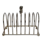 Toast holder in silver metal for 8 toasts L 19 cm