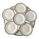 lot of 6 hollow plates Terre de Fer St Amand model "Molière" XXth