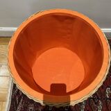 1970 wicker chest pouf