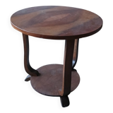 art deco wooden pedestal table