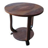 art deco wooden pedestal table