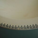large old hollow dish St Amand art table antique French earthenware dish