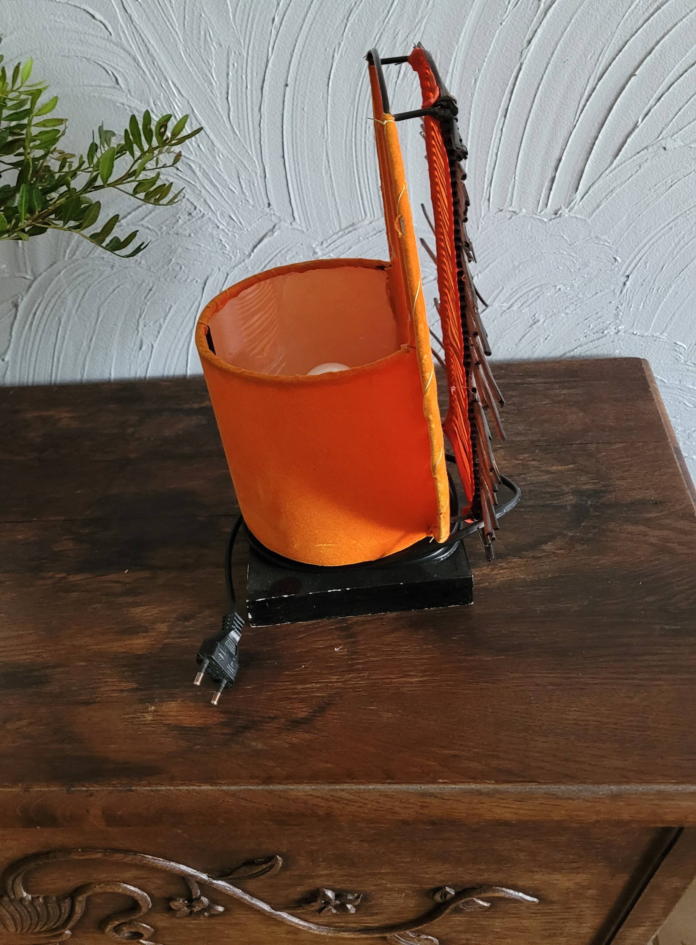 Vintage orange table lamp