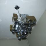 Italian Modern Cubist Chandelier style Sciolari, 1960s