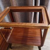 Rolling mahogany dessert signed Holit year 1960