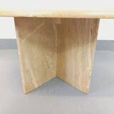 Table basse vintage en travertin des années 70