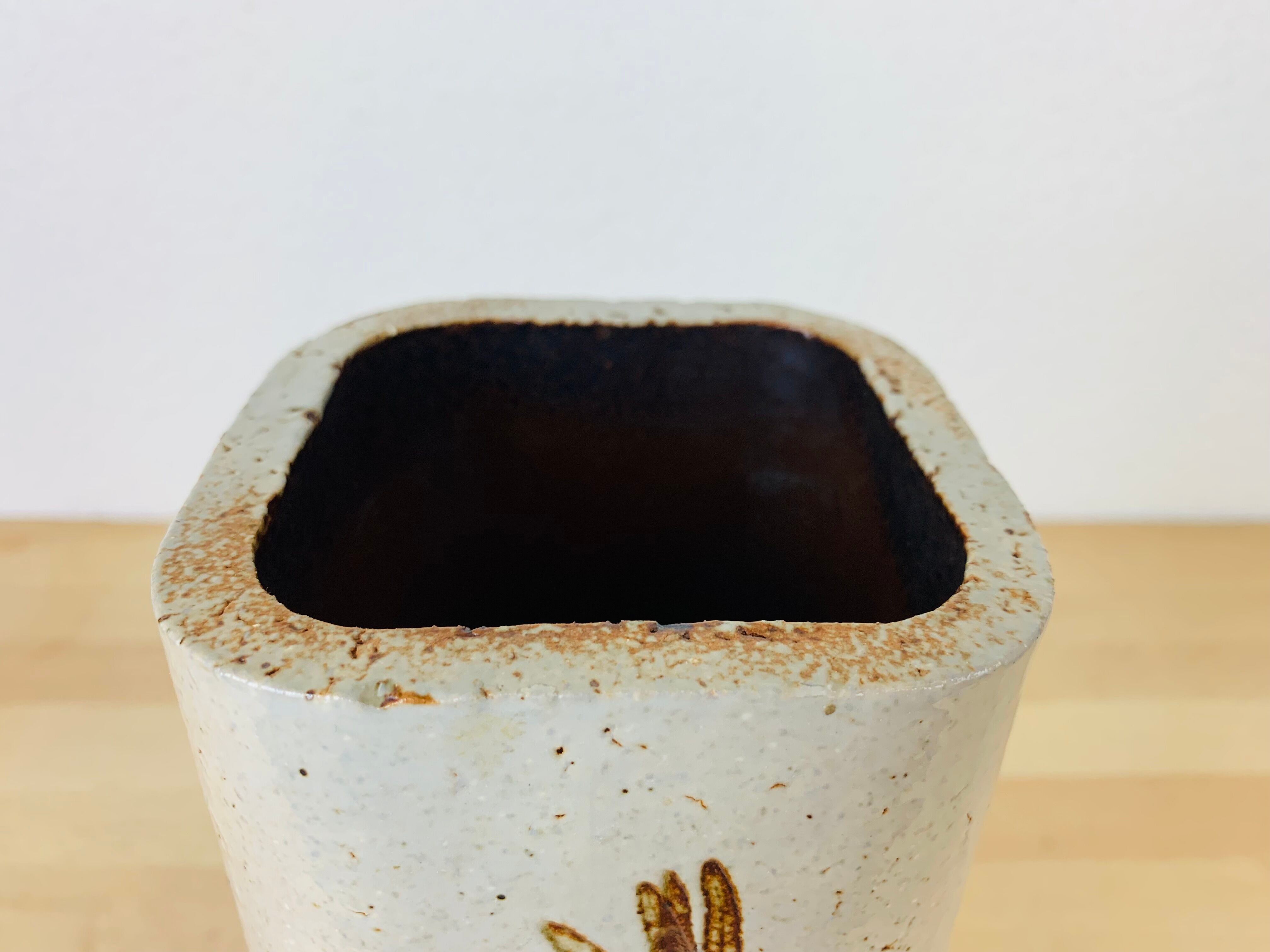 Herbarium vase by Raymonde Leduc in Vallauris 25 cm