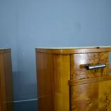 1940s set of bedside tables by Jindrich Halabala, Czechoslovakia