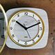 Vintage formica clock rectangular silent wall clock "Gray Galion"