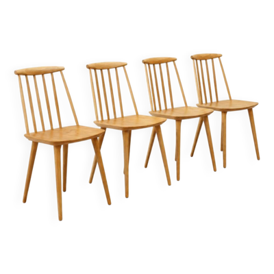 Lot de 4 chaises J77 par Folke Pålsson pour HAY – chêne clair