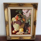 Still life painting on canvas
