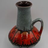 Ceramic vase Fat Lava 1 handle Carstens Germany