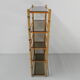 Bamboo display cabinet with 5 smoked glass shelves