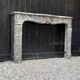 Louis XV fireplace in grey Saint Anne marble, 18th century.