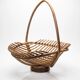 Vintage bamboo and rattan fruit bowl – Large fruit basket, boho chic / Riviera, retro centrepiece – Mid-Century 60s design