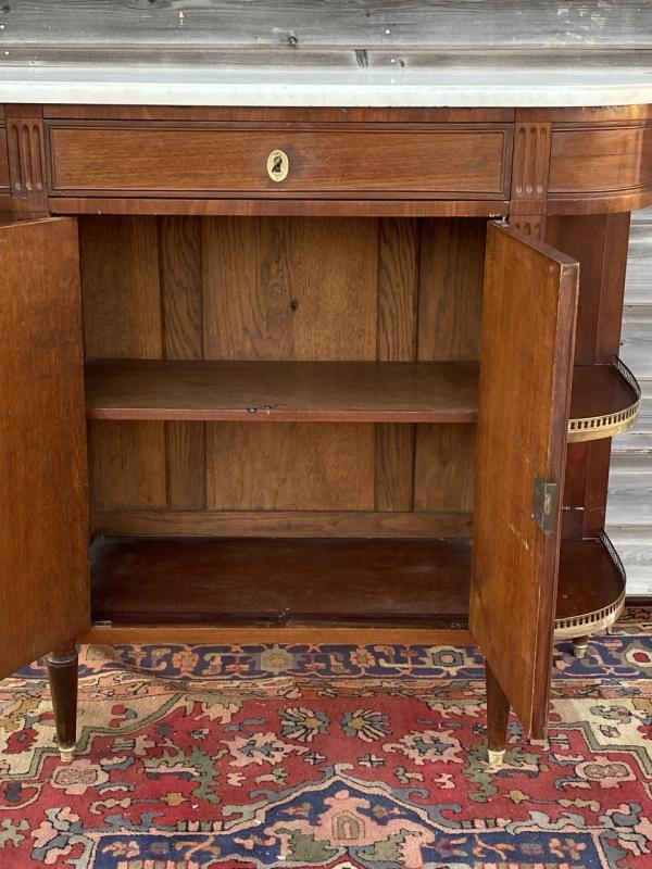 Mahogany console and mahogany veneer
