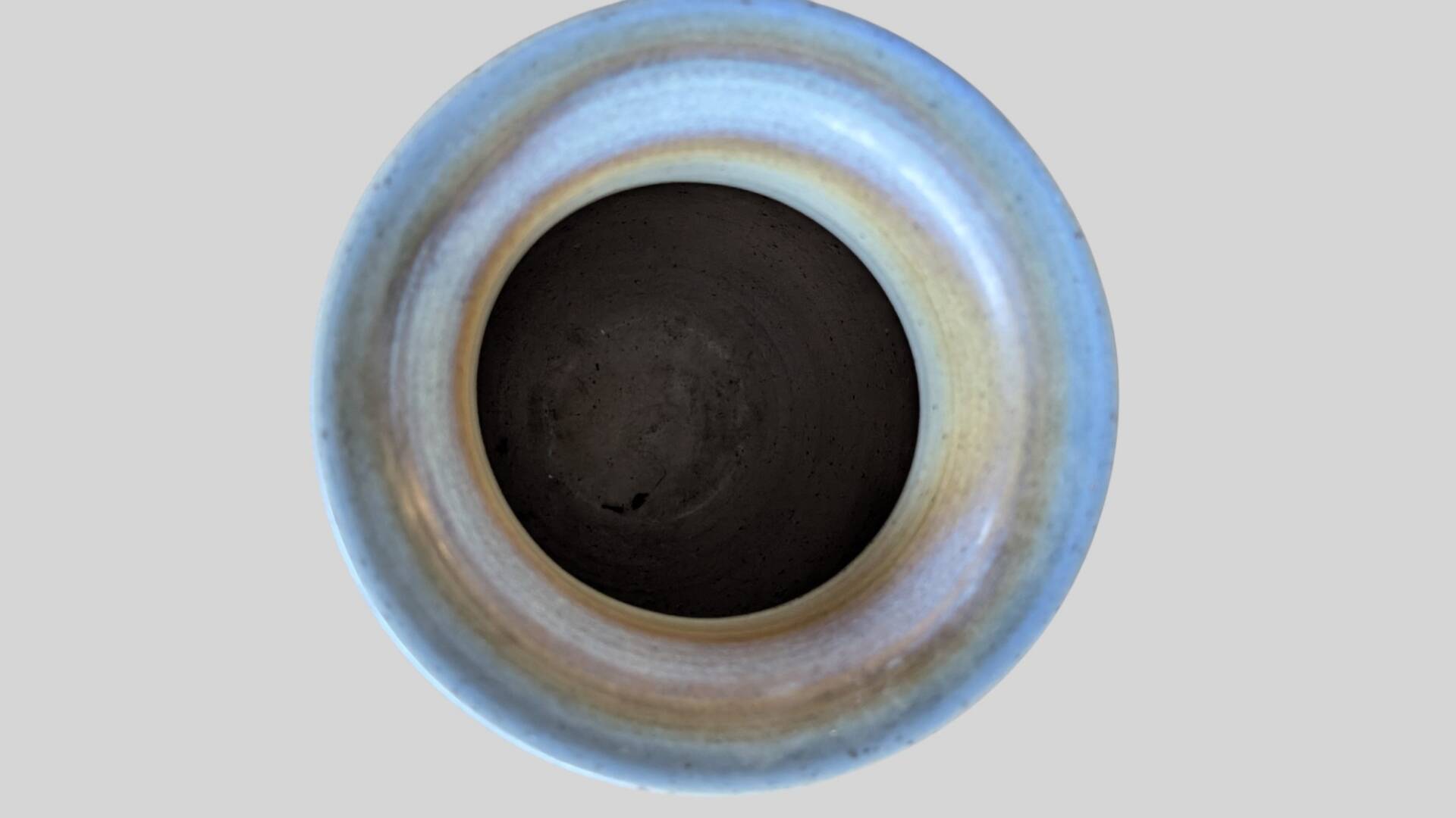 Large glazed stoneware vase signed JM – Jean-Marie Delahaye – 30 cm