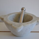 White marble mortar