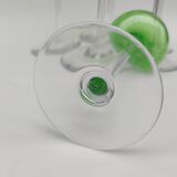 6 Grands verres en cristal de baccarat.