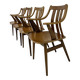 Set of 4 Plywood dining chairs , 1960s