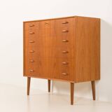Scandinavian teak chest of drawers by Johannes Sorth for Nexo Mobelfabrik.