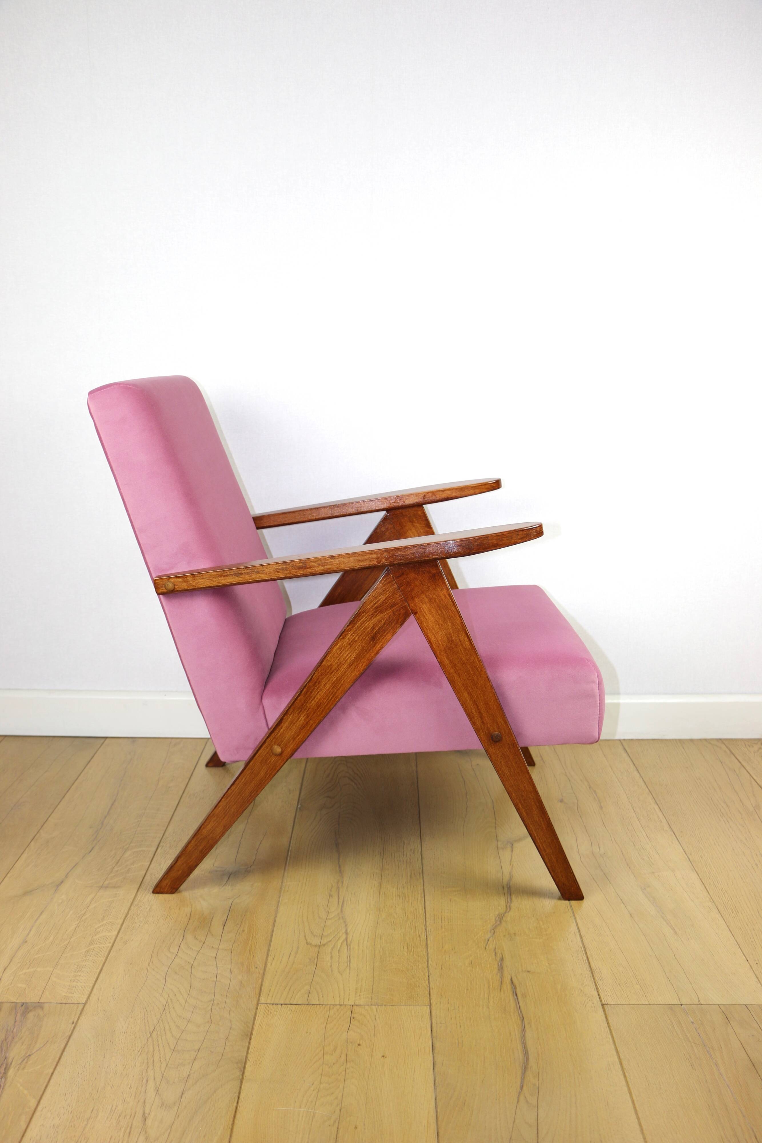 Fauteuil vintage B-310 VAR rose jade structurel années 1970 - 2 exemplaires disponibles