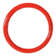 Vintage round red plastic mirror