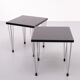 Two Scandinavian hairpin legs side tables 1970s
